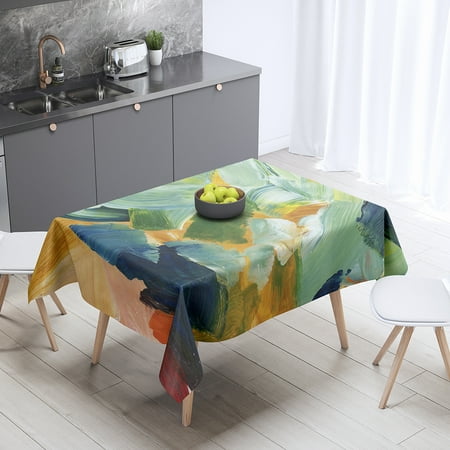 

Painting Graffiti Print Pattern Tablecloth Home r Rectangular Party Stain Resistant Dust Cover