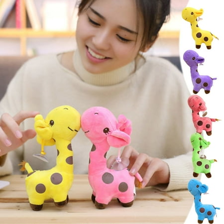 

WGOUP 18cm Cute Giraffe Plush Toy Pendant Soft Deer Stuffed Cartoon Animals Doll Baby Kids Toys Christmas Birthday Colorful Gifts One Size(Buy 2 Get 1 Free)