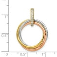 thumbnail image 4 of 14k Tri-color 1/10ct. Diamond Intertwined Circles Pendant PM4716, 4 of 4