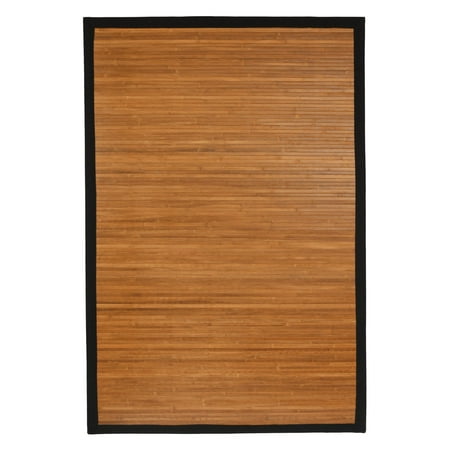 Oriental Furniture Bamboo Rug, Burnt Bamboo, 4x6