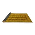 thumbnail image 2 of Ahgly Company Indoor Round Abstract Yellow Modern Area Rugs, 3' Round, 2 of 4
