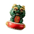 thumbnail image 4 of Estatua china de Kirin, figurita de Kirin, decoración Feng Shui, escultura decorativa de piedra Riqueza con Base, 4 of 9