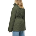 thumbnail image 5 of BSDJILFG Women's Casual Cotton Jackets Quilted Down Jackets Loose Belted Puffy Winter Coats 50%, 5 of 5