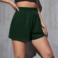thumbnail image 2 of biudgviw Athletic Shorts for Women Elastic High Waisted Running Shorts Summer Comfy Solid Color Sporty Sweat Shorts, 2 of 5