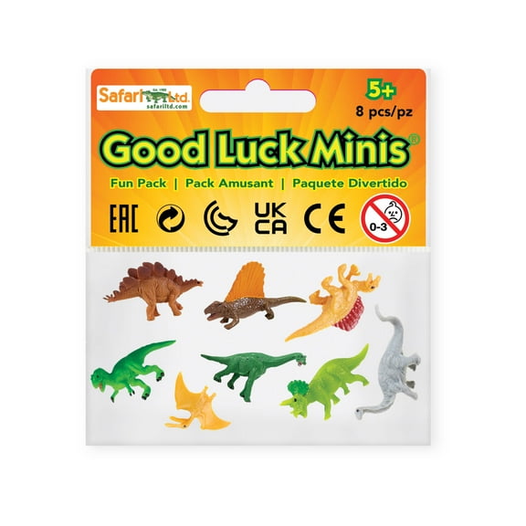 Safari Ltd. Dinos Fun Pack - Mini Figures of Dinosaurs - Educational Toy Set for Boys, Girls, and Kids Ages 5 