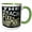 Green/White, variant on 3drose, the Beach Fixes Everything Vacation Vibes Text, 11oz Mug