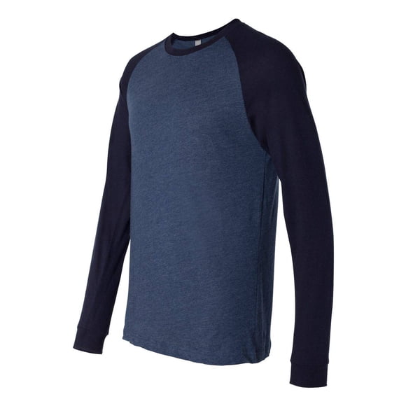 Camiseta de béisbol de la Canvas para hombre, Heather Navy Medium Canvas Camiseta de manga corta