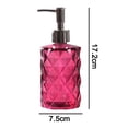 thumbnail image 5 of Soap Dispenser Clear Glass Hand Dish Soap Dispensers Bathroom with Stainless Steel Pump, Refillable Kitchen Liquid Decorative Bottles,plum red, 5 of 8