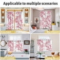 thumbnail image 5 of Spring Peach Flowers Kitchen Curtains Window Panels, Pink Botanical Floral Leaves Branch Insulated Window Treatment Curtain, Grommet Curtains for Bedroom/Living Room/Bathroom, 2 Piece 27.5"Wx39"L, 5 of 8