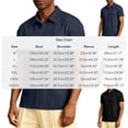 thumbnail image 3 of Men's Collared Shirts Short Sleeve Big and Tall Solid Lapel Button Casual Fashion Business T-Shirt, 3 of 9