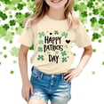 thumbnail image 2 of Baby Girl Tops Kid St. Patrick's Day Irish Shamrock Clover Short Sleeve Funny Pullover Tops T Shirts for Boys and Girls 4-5 Years, 2 of 4
