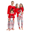 thumbnail image 2 of Conjunto de pijamas familiares a juego con estampado de Papá Noel y Feliz Navidad, conjuntos familiares a juego para adultos, niños y bebés, pijamas familiares navideños 2025, 2 of 4