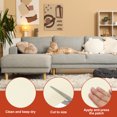thumbnail image 3 of Cinta de Parches de Cuero Uxcell para Muebles, Kit de Reparación de Cuero Autoadhesivo de Vinilo de 6.3 x 61 pulgadas, Blanco Lechoso, 3 of 6
