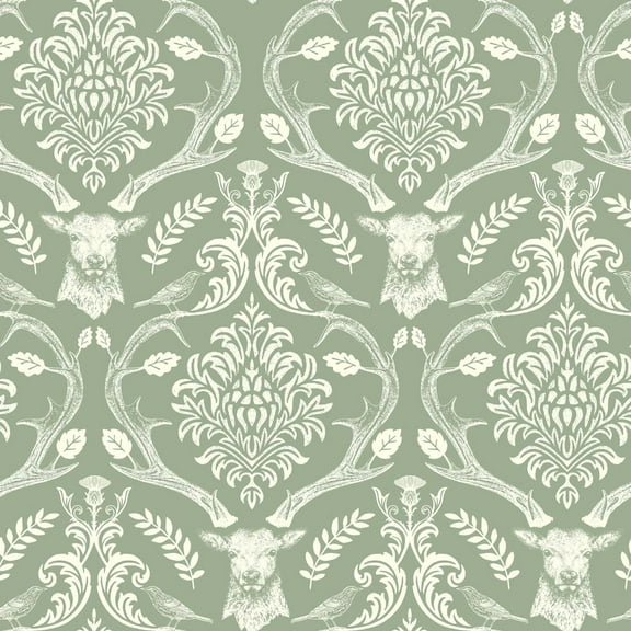 Arthouse Stag Damask Wallpaper