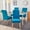 Blue, variant on Velvet Dining Chair Covers Set of 4 6, Stretch Large Chair Slipcovers for Dining Room Soft Parson Chair Seat Covers Chair Protectors Washable (Coffee,4)