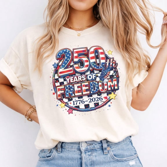 USA 250th Anniversary T-Shirt, American Freedom Tee, National Celebration Outfit, Red White and Blue Tshirt