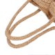 thumbnail image 3 of Woven Straw Large Bag Vintage Hollow Out Double Handle Zipper Inner Pocket Straw Shoulder Bag Coffee, 3 of 4