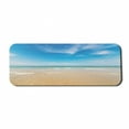 thumbnail image 1 of Ocean Computer Mouse Pad, Sea and Sky Landscape at Beach in Tropical Exotic Hawaiian Caribbean Lands, Rectangle Non-Slip Rubber Mousepad Large, 31" x 12" Gaming Size, Cream Blue, by Ambesonne, 1 of 2