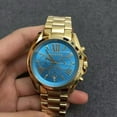 thumbnail image 2 of Michael Kors Women's MK5975 Bradshaw Turquoise Dial Yellow Gold Steel Chronograph Watch, 2 of 4