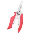 thumbnail image 1 of Lightweight Stainless Steel Fishing Pliers - Multifunctional (Hook Remover/Cutter), Locking Clasp, Non-Slip Handle, with Storage Bag, 1 of 1