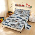 thumbnail image 2 of Erosebridal Train Bed Sheets, Winter Full Size Sheets, Winter Train 4 Pieces (1 Flat Sheet, 1 Fitted Sheet and 2 Pillowcases), 2 of 6