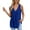 Blue, variant on Women's V-Neck Tee with Sleeveless Dressy Casual Shirts 2026 Spring Summer Tank Tops