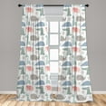 thumbnail image 5 of Ambesonne Cartoon Curtains, Party Animals Balloon, Pair of 28"x84", Multicolor, 5 of 5