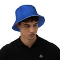 thumbnail image 4 of Fotbe Blue Glitter Sombrero Tipo Pescador con Estampado – Sombrero de Sol de Algodón de Moda para Playa, Golf, Pesca, 4 of 6