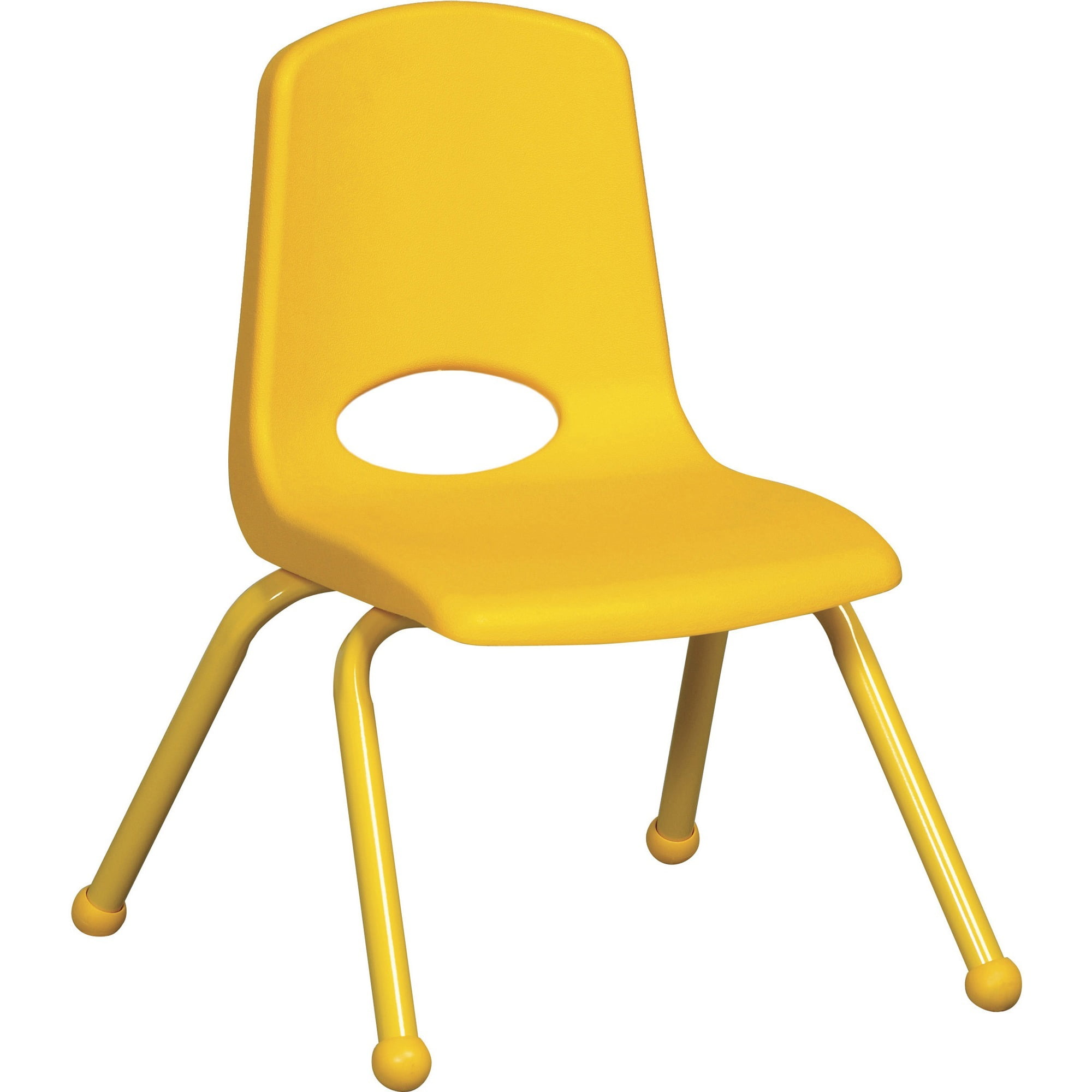 ECR4Kids Stack Chair w/Matching Legs 12" 6/CT Yellow 2193YE - Walmart