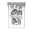 thumbnail image 2 of Ambesonne Saying Fitted Sheet & Pillow Sham Set, Greyscale Mountains Bike, Twin, White and Grey, 2 of 3