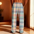 thumbnail image 5 of Txeol Mens Pajama Pants with Pockets Classic Plaid Lounge Sleep Bottoms Lightweight Straight Leg Drawstring Waist Pants,Multicolor,XL, 5 of 10