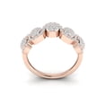 thumbnail image 3 of Genuine 1ct Round Cut Diamond Prong Fancy Bridal Cluster Wave Wedding Ring Anniversary Band Solid 10K Gold J SI2, 3 of 3