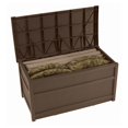thumbnail image 3 of Suncast 50 Gallon Capacity Resin Outdoor Patio Storage Deck Box, Brown (2 Pack), 3 of 6