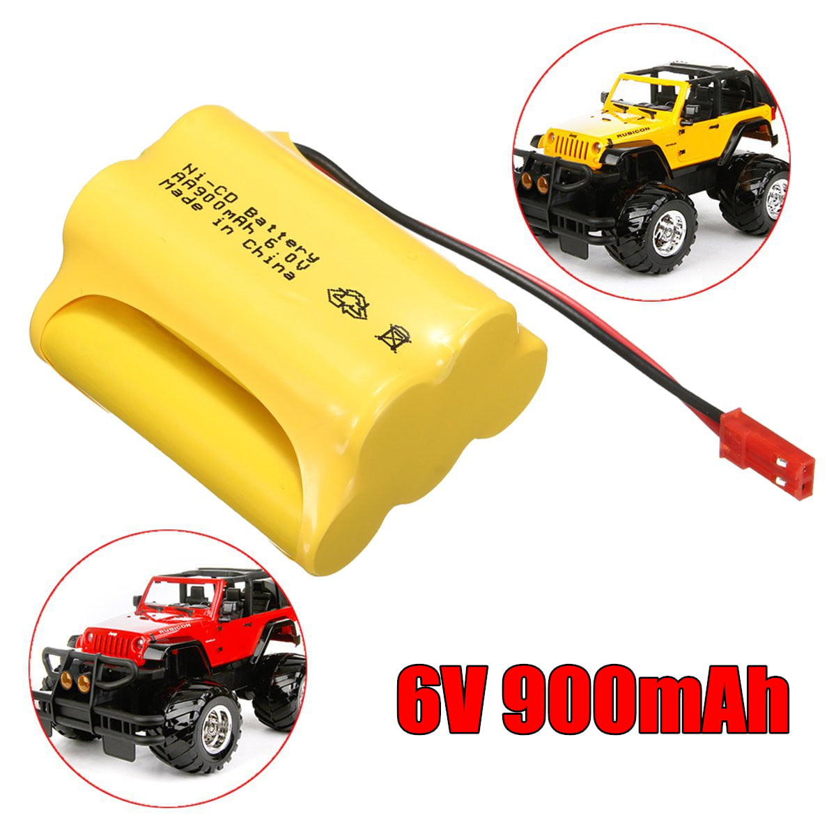 Replacement 900 mAh Ni-MH PH2.0 AA 6V Battery for Led Solar Light and Remote Control Toy Car Outdoor Light RC 900mAh Batteries
