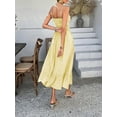 thumbnail image 4 of Women Summer Maxi Dress Spaghetti Strap Y2k Cute Ruffle Tiered Wedding Guest Flowy Dress, 4 of 7