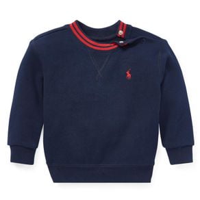 polo cotton blend fleece hoodie