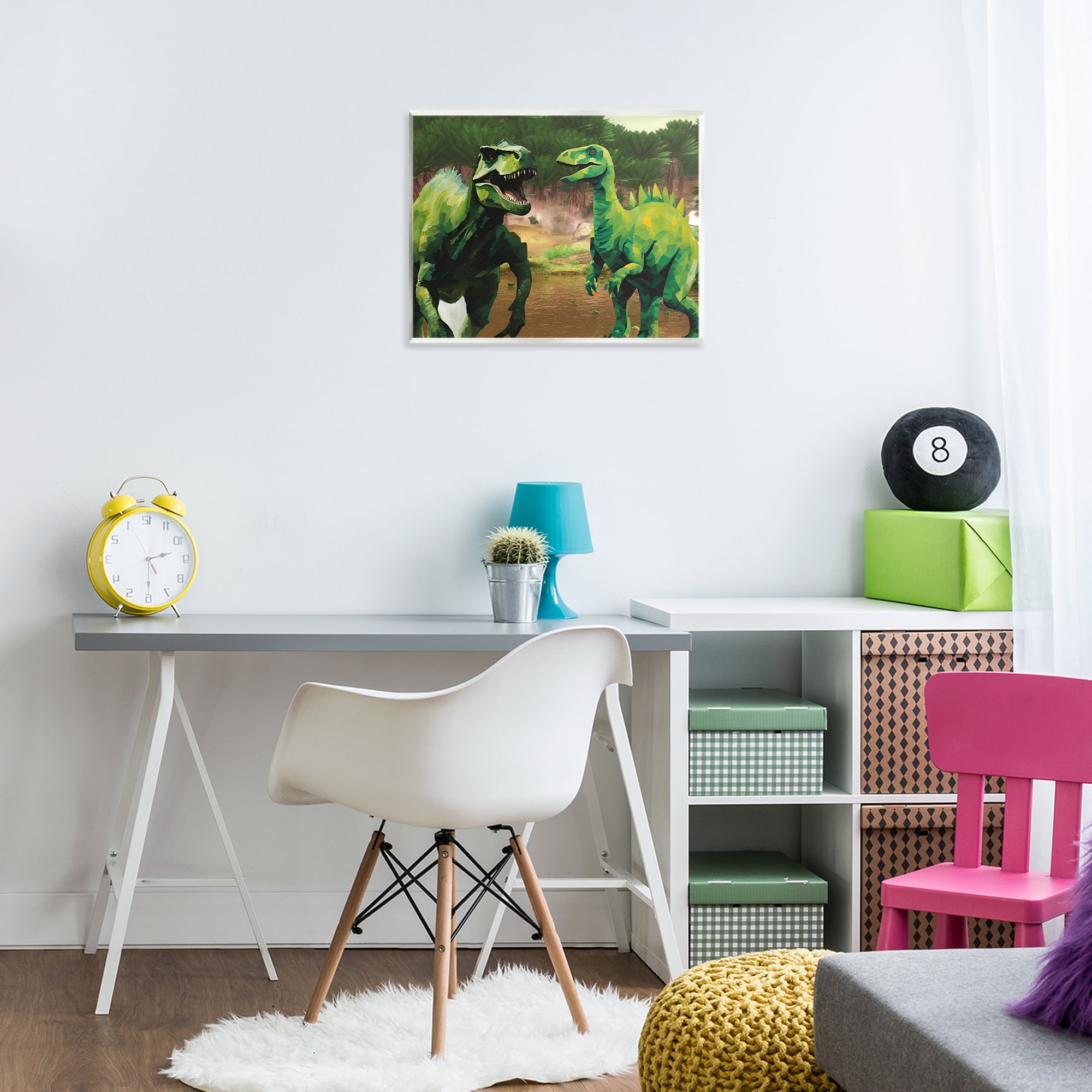 Stupell Industries Green Jungle Dinosaurs Wall Plaque Art, design by Jesse Keith