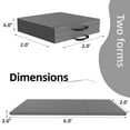 thumbnail image 2 of Signature Fitness 2ft x 6ft x 2in Folding Gymnastics Mat, 3-Panel Exercise Mat for Yoga, Tumbling, Stretching, Home Gym, PVC Leather + EPE Foam, Multiple Colors, 2 of 5