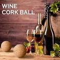thumbnail image 3 of 4 Pieces Wooden Cork Ball Wine Stopper, Cork Ball Stopper for Wine Decanter Carafe Bottle Replacement 2.4 Inch/ 6.1 cm, 3 of 8