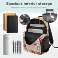 thumbnail image 5 of Aplkyhs Capybara Flower School Backpack for Age 6-18 Large Capacity Ergonomic Padded Adjustable Straps School Bag for Boys Girls K-12 Students Back to School Gift Daily Use, 5 of 7