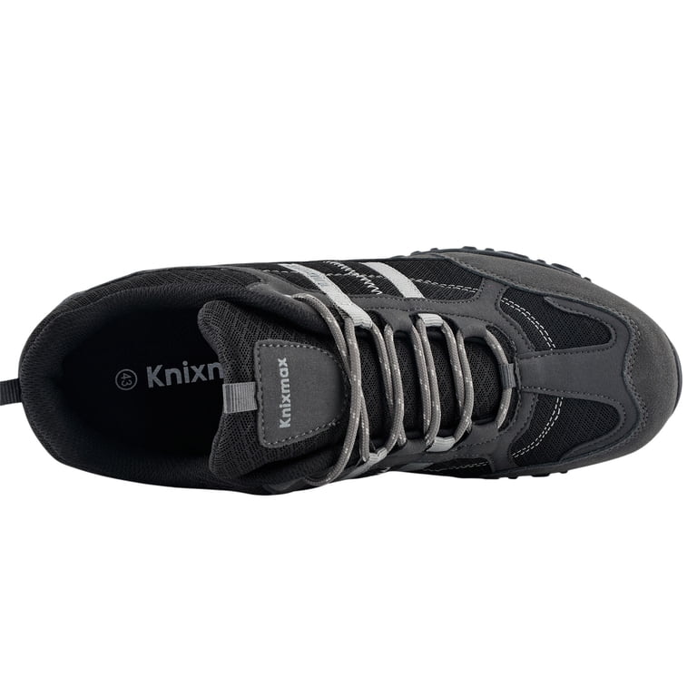 Knixmax Unisex Hiking Shoes, Grey/Black, Women 14 / Men 12 