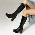 thumbnail image 5 of Women's Leather Knee High Platform Boots With Full Zipper Closure And High Heels For A Stylish And Confident, 5 of 7