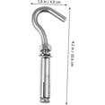 thumbnail image 5 of 5pcs Expansion Hook Heavy Duty Hooks Ceiling Hooks Heavy Duty Ground Screw Wall Open Hook Cup Expansion Bolt Hooks Anchor Bolts Expansion Bolts Hanging Hooks Small Mouth Steel Hook, 5 of 5