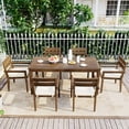 thumbnail image 2 of Wood Outdoor Dining Table And Chairs Suitable For Patio, Balcony Or Backyard, 2 of 5