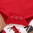 thumbnail image 4 of 3PCS Newborn Baby Boy Girls My 1st Christmas Outfits Long Sleeve Romper Pajamas+Drawstring Pants+Hat, 4 of 7