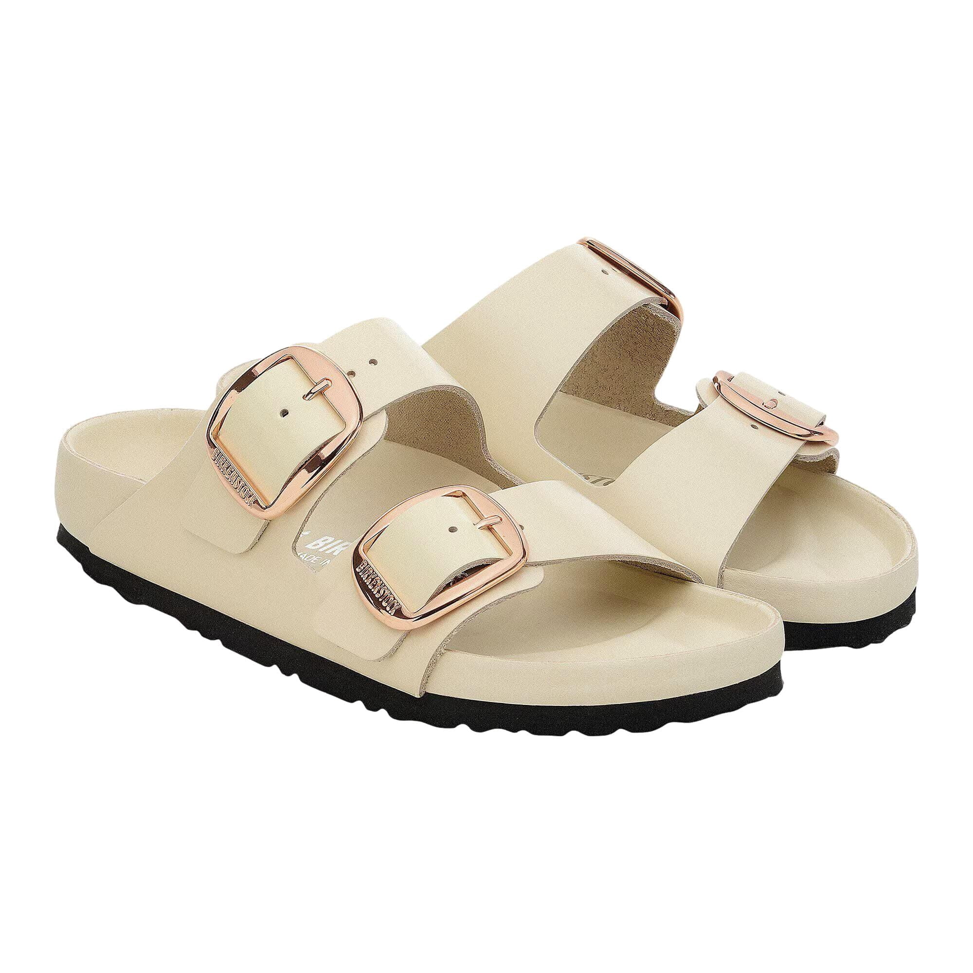 Birkenstock Arizona Big Buckle High-Shine Ecru  1027850 Women's Size 40