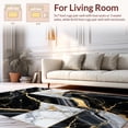 thumbnail image 2 of ODIKA 8'x10' Machine Washable Non-Slip Area Rug, Chic Gold Flecked Black Marble Abstract Artistic High Traffic Rug, Black, 132529, 2 of 7