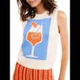 thumbnail image 2 of Suéter con Estampado Gráfico Y2K para Mujer, Sin Mangas, Estilo Langosta, Cuello Redondo, Camiseta de Punto de Otoño. A M, 2 of 8