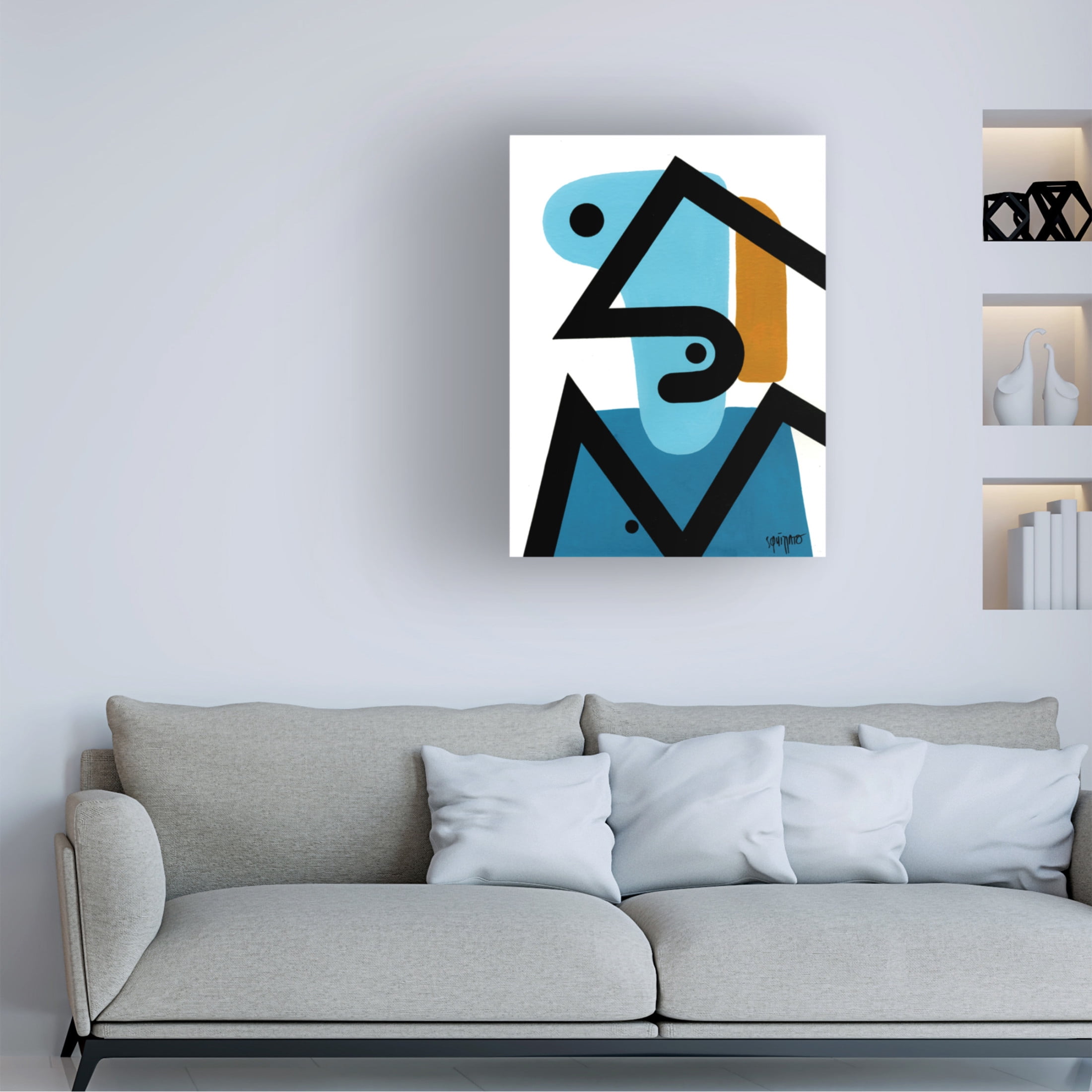 Canvas Wall Art - Antony Squizzato 'Falko' Wall Art for Living Room, Bedroom, or Office Décor by Trademark Fine Art - 14 x 19 Inches