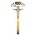 thumbnail image 3 of Clara Pucci 14K White/Yellow Gold 1.86ct Champagne Halo Ring for Women, 3 of 8